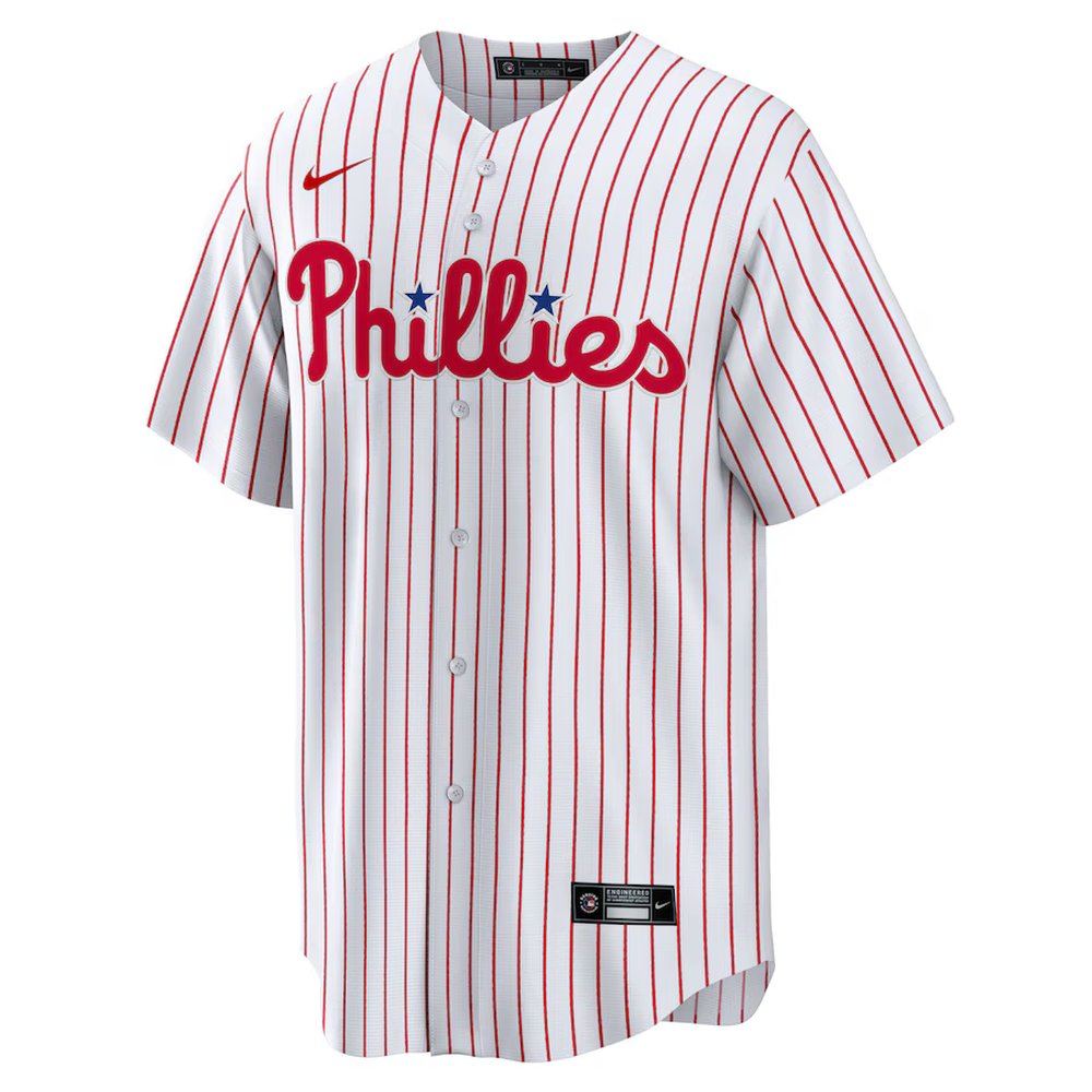 Men's Philadelphia Phillies #28 Alec Bohm White Replica Player Jersey