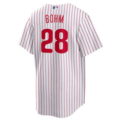 Men's Philadelphia Phillies #28 Alec Bohm White Replica Player Jersey