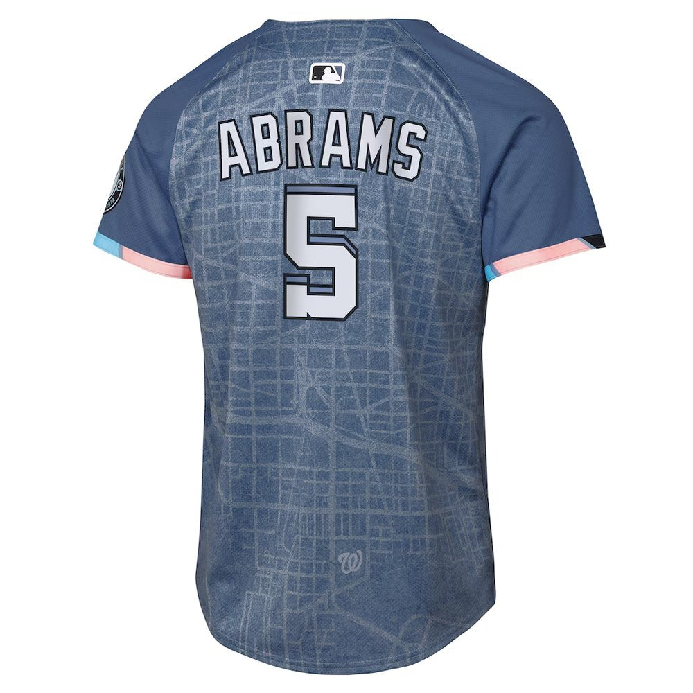 Youth Washington Nationals #5 CJ Abrams Blue City Connect 2025 Limited Jersey