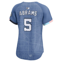 Women's Washington Nationals #5 CJ Abrams Blue 2025 City Connect Limited Jersey