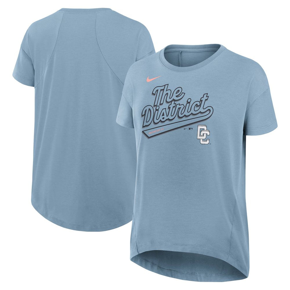 Women's Washington Nationals Blue 2025 City Connect Flowy Fashion Tri-Blend Performance T-Shirt