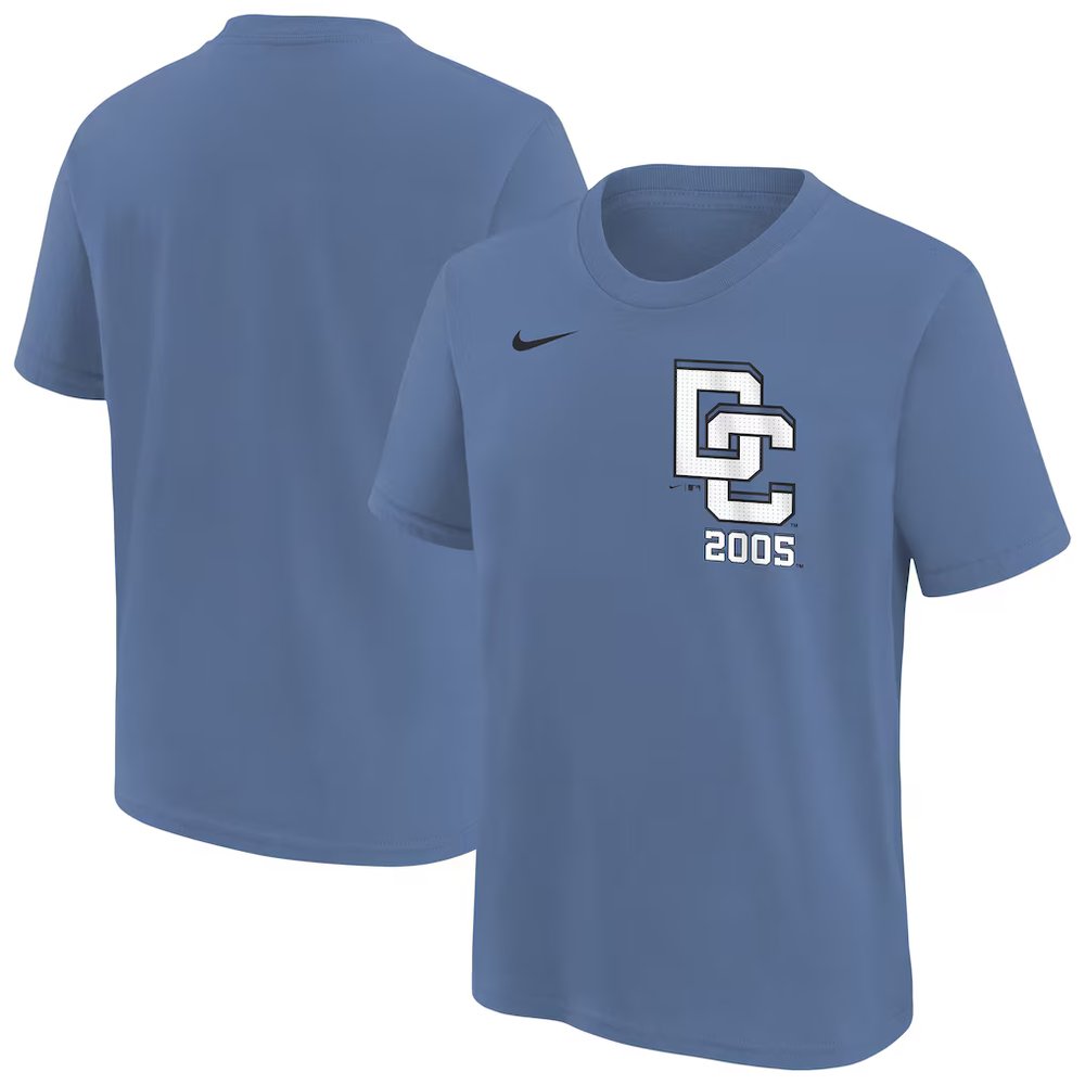 Youth Washington Nationals Blue 2025 City Connect Wordmark T-Shirt