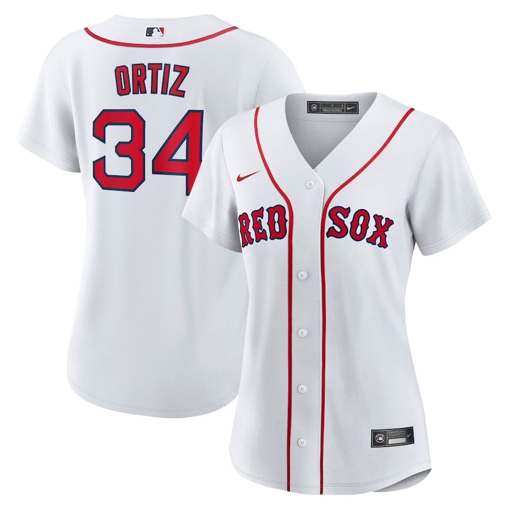 Women's Boston Red Sox #34 David Ortiz White Home Replica Jersey
