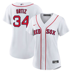 Women's Boston Red Sox #34 David Ortiz White Home Replica Jersey