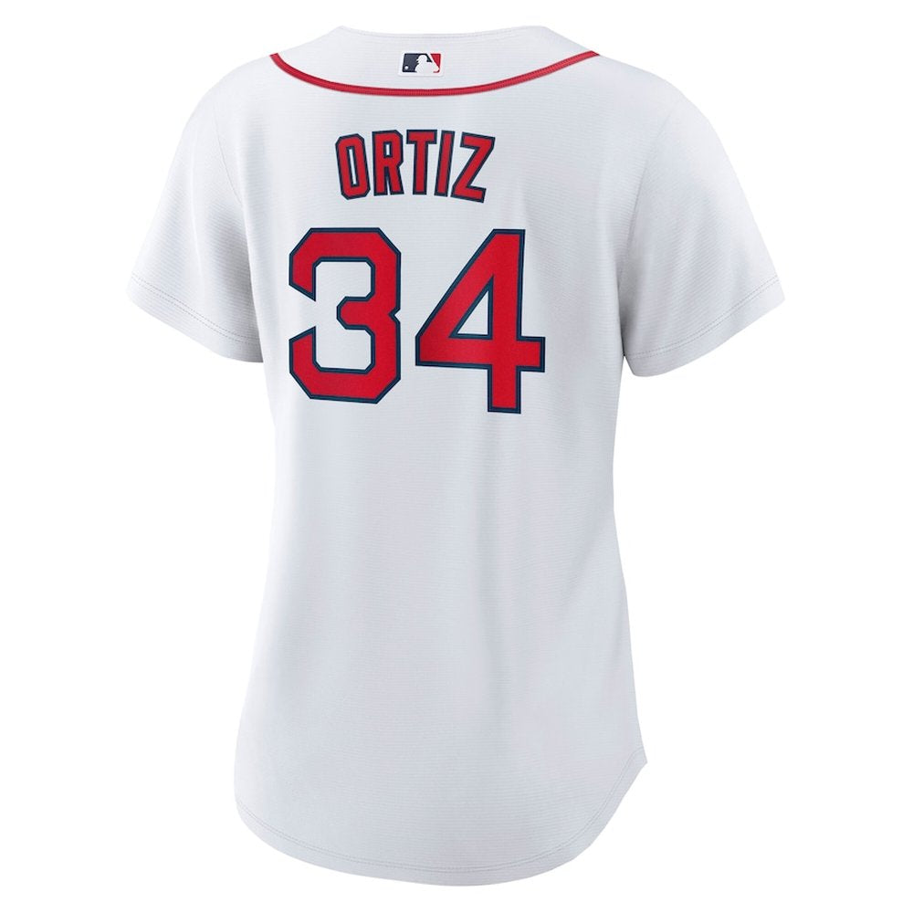 Women's Boston Red Sox #34 David Ortiz White Home Replica Jersey