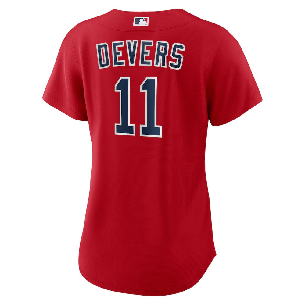 Women's Boston Red Sox #11 Rafael Devers Red Alternate Replica Player Jersey