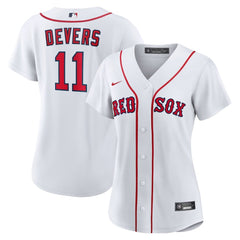 Women's Boston Red Sox #11 Rafael Devers White Home Replica Player Jersey