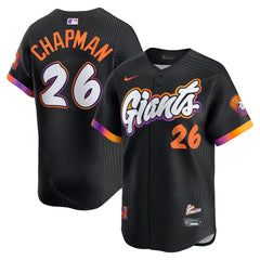 Men's San Francisco Giants #26 Matt Chapman Anthracite 2025 City Connect Limited Jersey