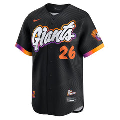 Men's San Francisco Giants #26 Matt Chapman Anthracite 2025 City Connect Limited Jersey