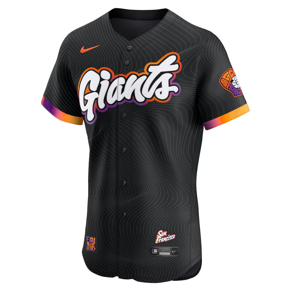 Men's San Francisco Giants Anthracite 2025 City Connect Elite Jersey