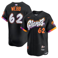 Youth San Francisco Giants #62 Logan Webb Anthracite 2025 City Connect Limited Jersey