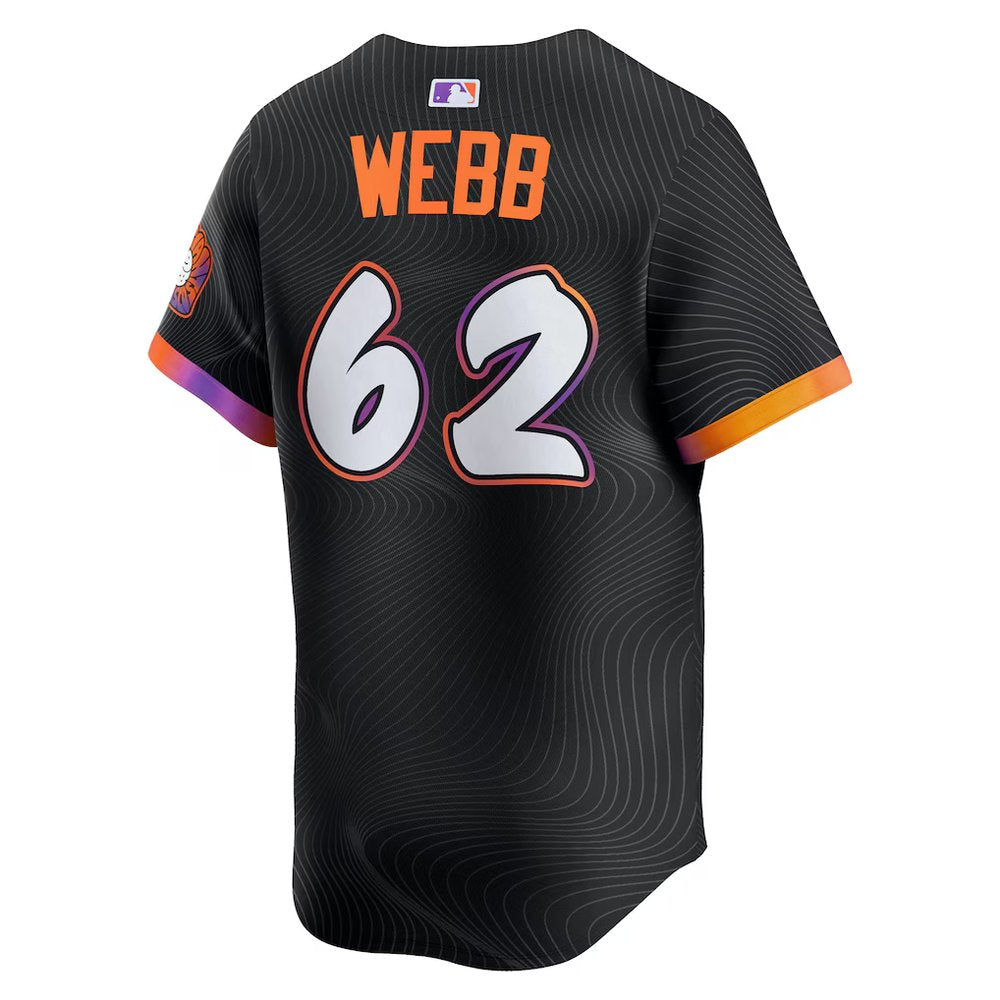 Youth San Francisco Giants #62 Logan Webb Anthracite 2025 City Connect Limited Jersey
