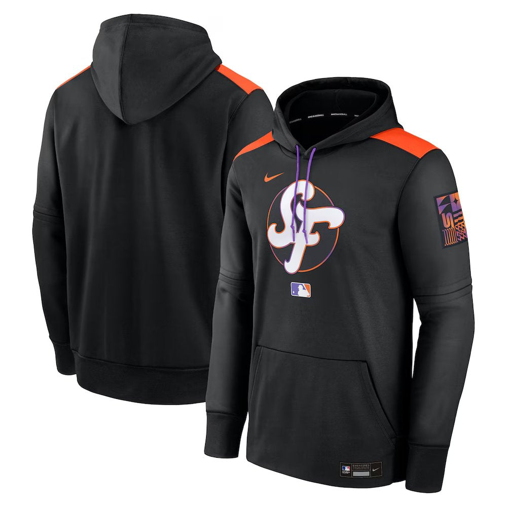 Men's San Francisco Giants Black 2025 City Connect Authentic Collection Performance Pullover Hoodie