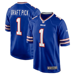 Men's Buffalo Bills #1 Royal 2025 NFL Draft First Round Pick No. 30 Game Jersey 