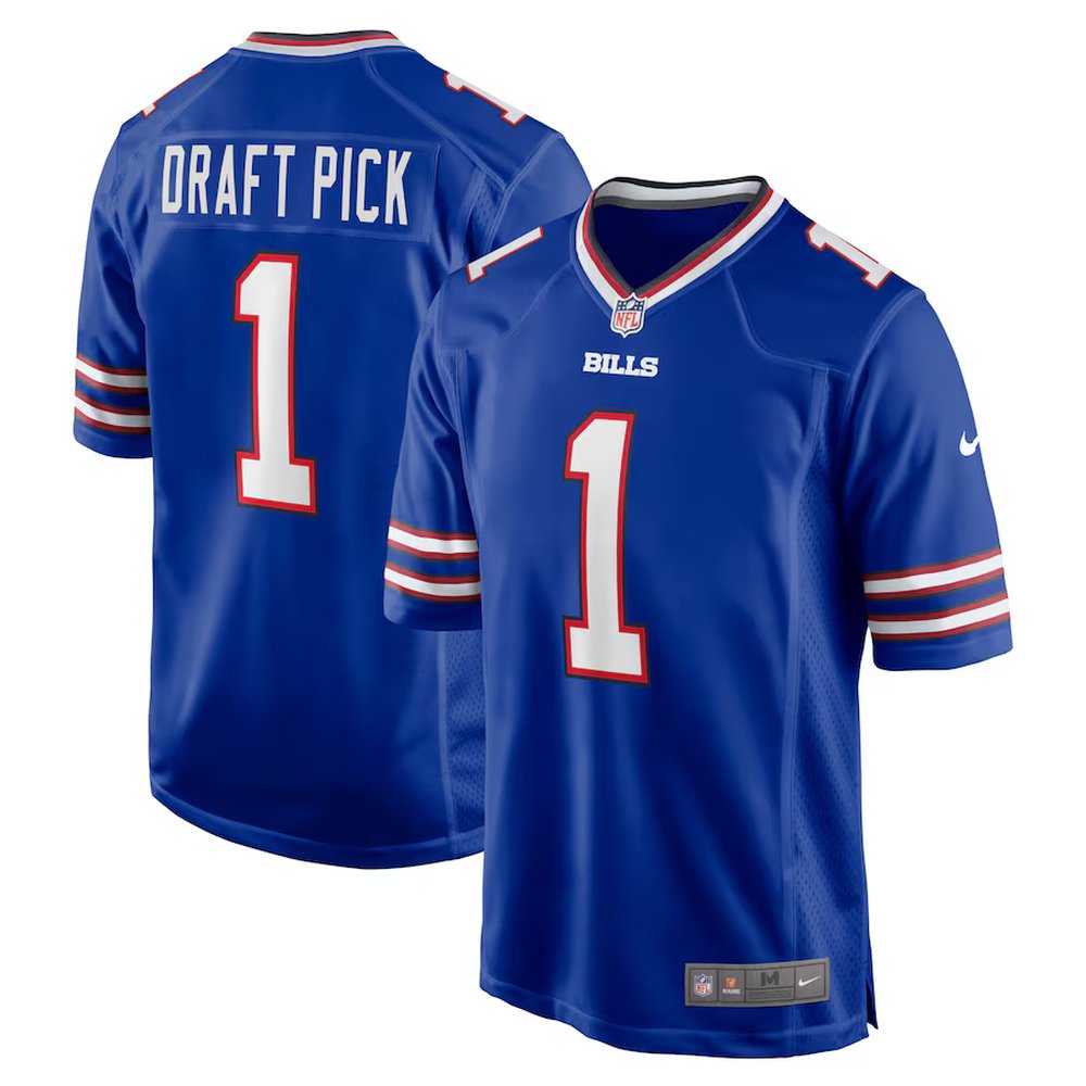 Youth Buffalo Bills #1 Royal 2025 NFL Draft First Round Pick No. 30 Game Jersey 