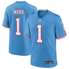 Youth Tennessee Titans #1 Cameron Ward Light Blue 2025 NFL Draft First Round Pick 2nd Game Jersey 