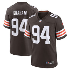 Youth Cleveland Browns #1 Mason Graham Brown 2025 NFL Draft First Round Pick Game Jersey 
