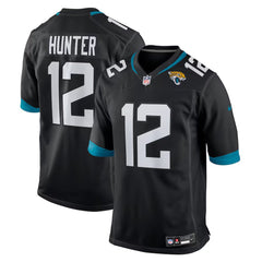 Men's Jacksonville Jaguars #12 Travis Hunter Black 2025 NFL Draft First Round Pick Alternate Game Player Jersey 