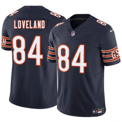 Men's Chicago Bears #84 Colston Loveland Navy 2025 Draft F.U.S.E. Vapor Untouchable Limited Stitched Football Jersey 