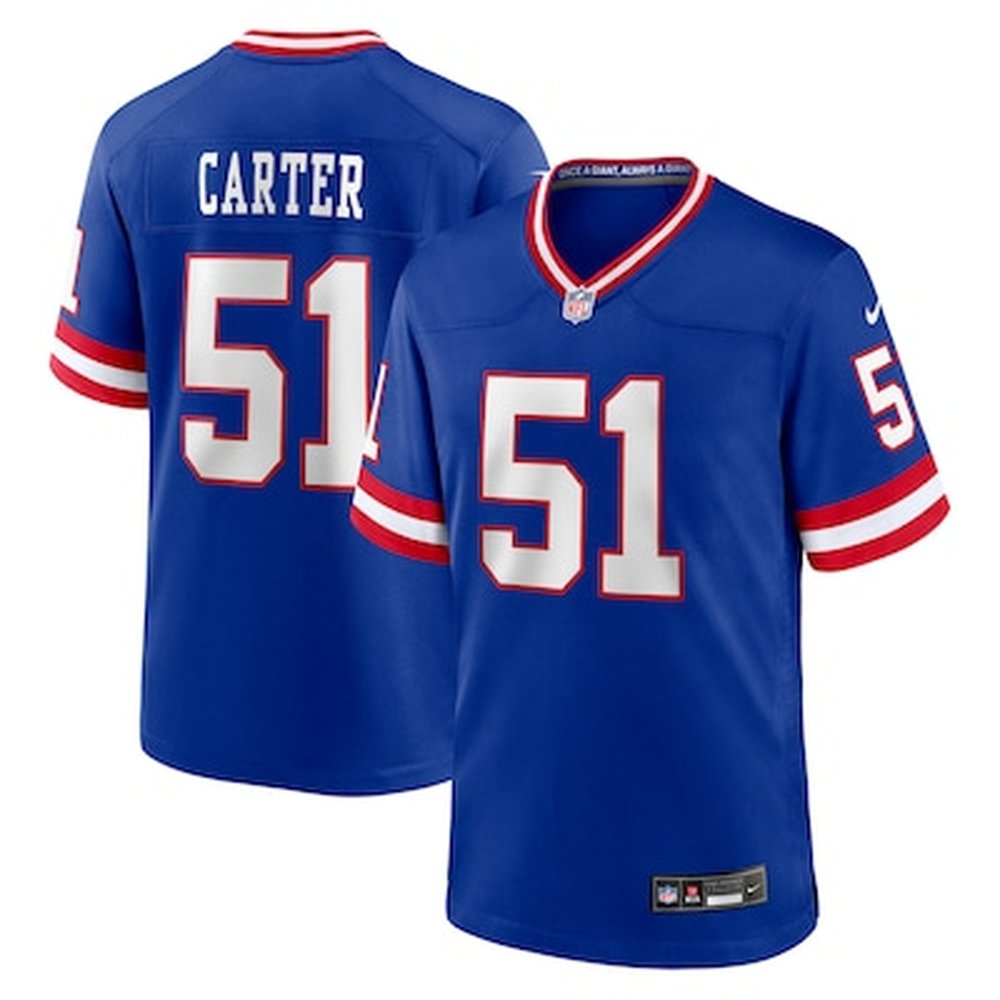 Men's New York Giants #1 Abdul Carter Royal First Round Pick 2nd Alternate Game Jersey 