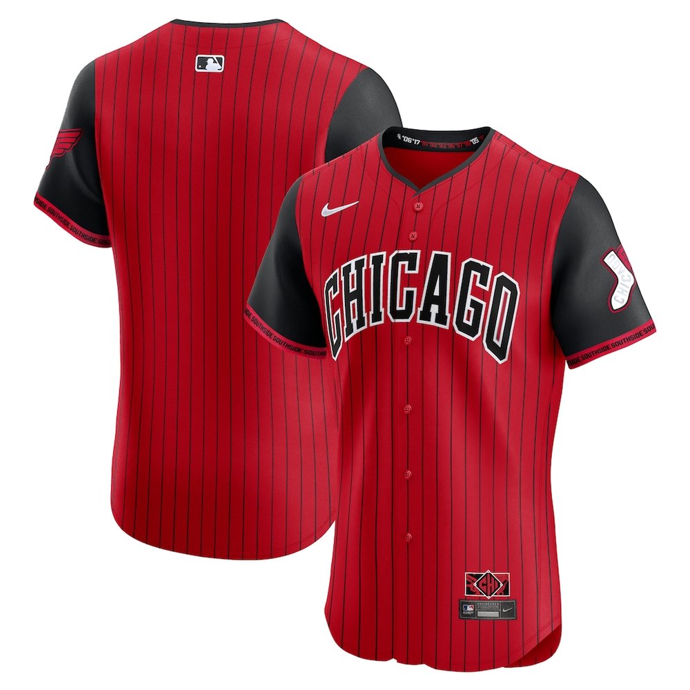 Youth Chicago White Sox Red/Black 2025 City Connect Elite Jersey