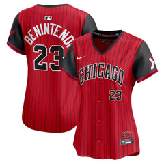 Women's Chicago White Sox #23 Andrew Benintendi Red/Black 2025 City Connect Limited Player Jersey