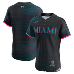 Youth Miami Marlins Black 2025 City Connect Elite Jersey