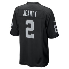 Men's Las Vegas Raiders #2 Ashton Jeanty Black 2025 NFL Draft First Round Pick Game Jersey 