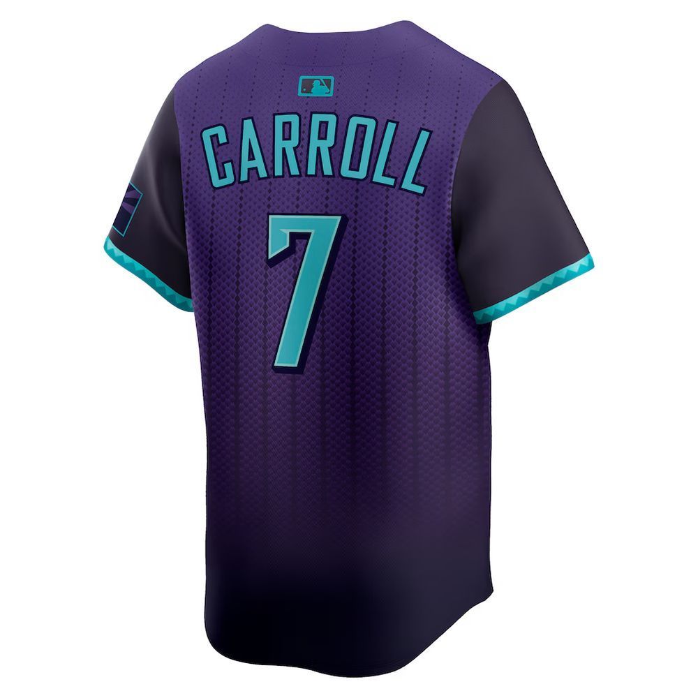 Men's Arizona Diamondbacks #7 Corbin Carroll Purple 2025 City Connect Limited Player Jersey