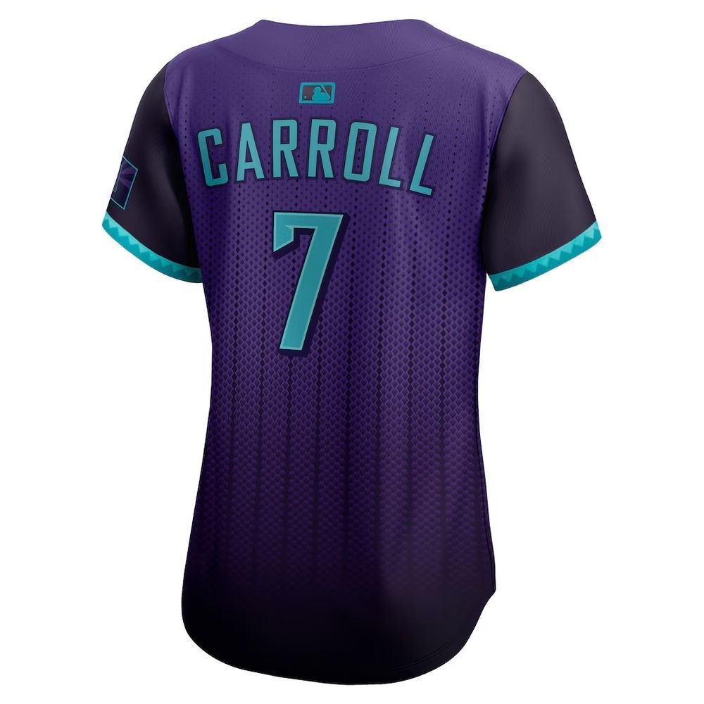 Women's Arizona Diamondbacks #7 Corbin Carroll Purple 2025 City Connect Limited Player Jersey