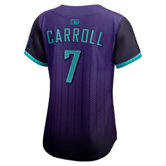 Women's Arizona Diamondbacks #7 Corbin Carroll Purple 2025 City Connect Limited Player Jersey