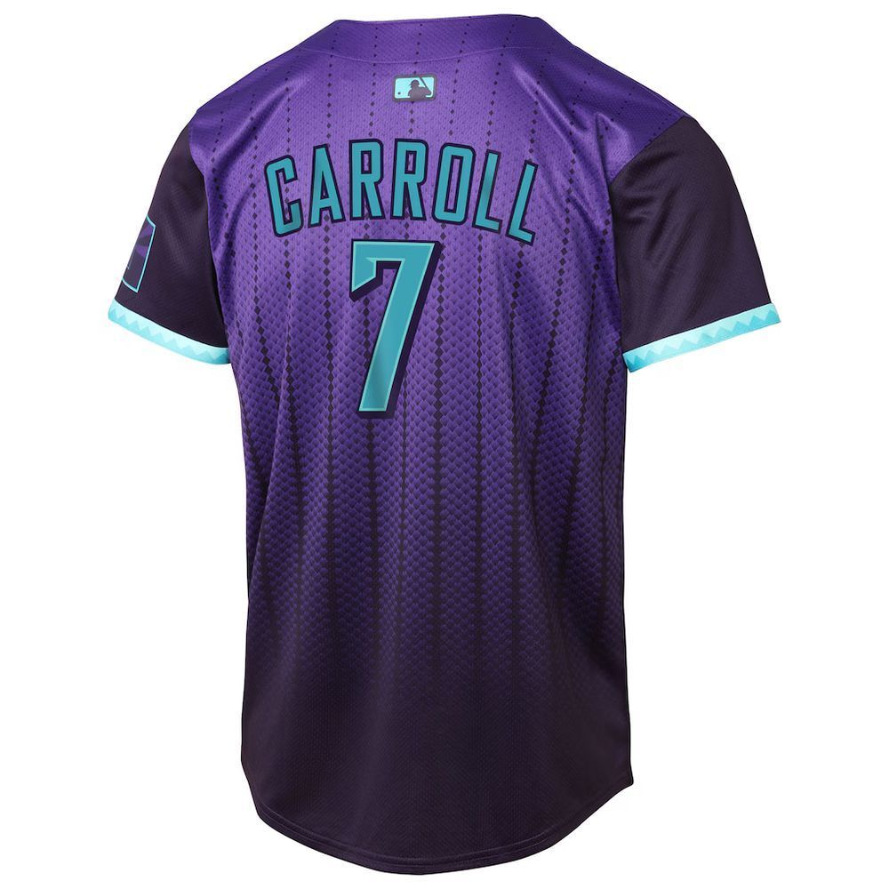 Youth Arizona Diamondbacks #7 Corbin Carroll Purple 2025 City Connect Limited Player Jersey