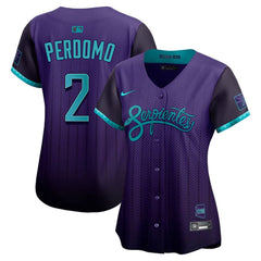 Women's Arizona Diamondbacks #2 Geraldo Perdomo Purple 2025 City Connect Limited Player Jersey