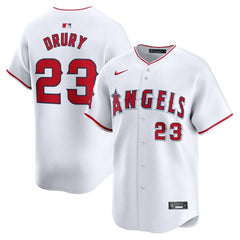Men's Los Angeles Angels #23 Brandon Drury White Home Limited Player Jersey