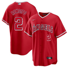 Men's Los Angeles Angels #2 Luis Rengifo Red Home Replica Jersey