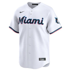 Men's Miami Marlins #22 Sandy Alcantara White Home Limited Player Jersey