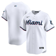 Men's Miami Marlins White Home Limited Jersey