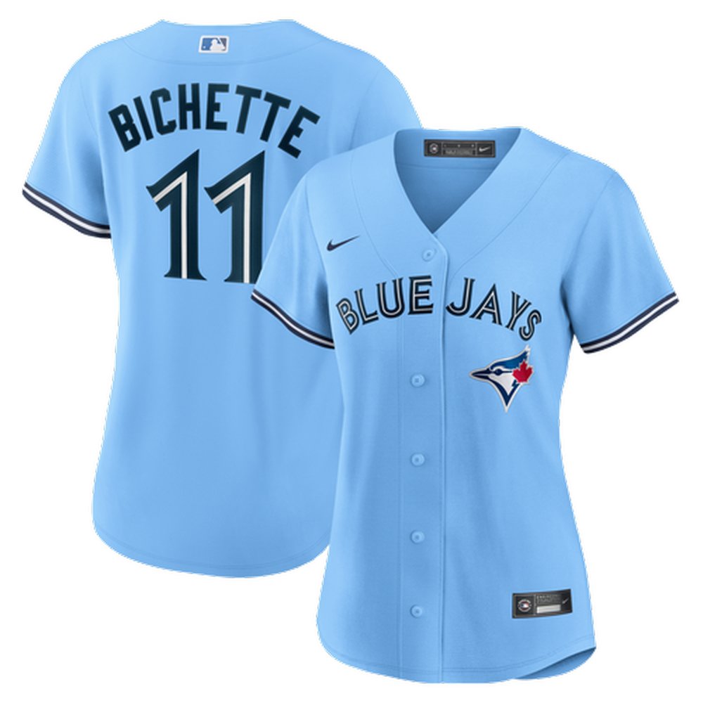 Women's Toronto Blue Jays #11 Bo Bichette Powder Blue Alternate Replica Player Name Jersey