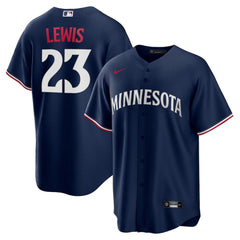 Men's Minnesota Twins #23 Royce Lewis Navy Alternate Replica Jersey