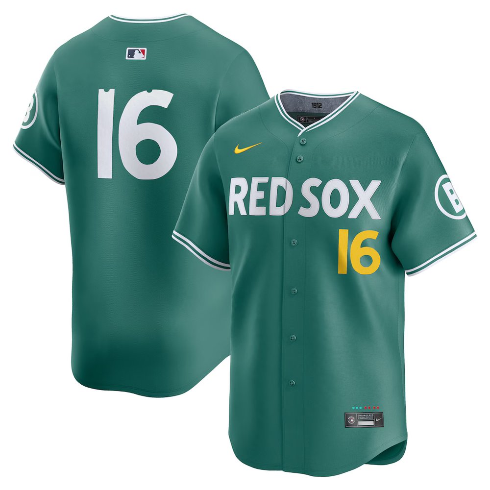 Men's Boston Red Sox #16 Jarren Duran Green 2025 City Connect Limited Player Jersey