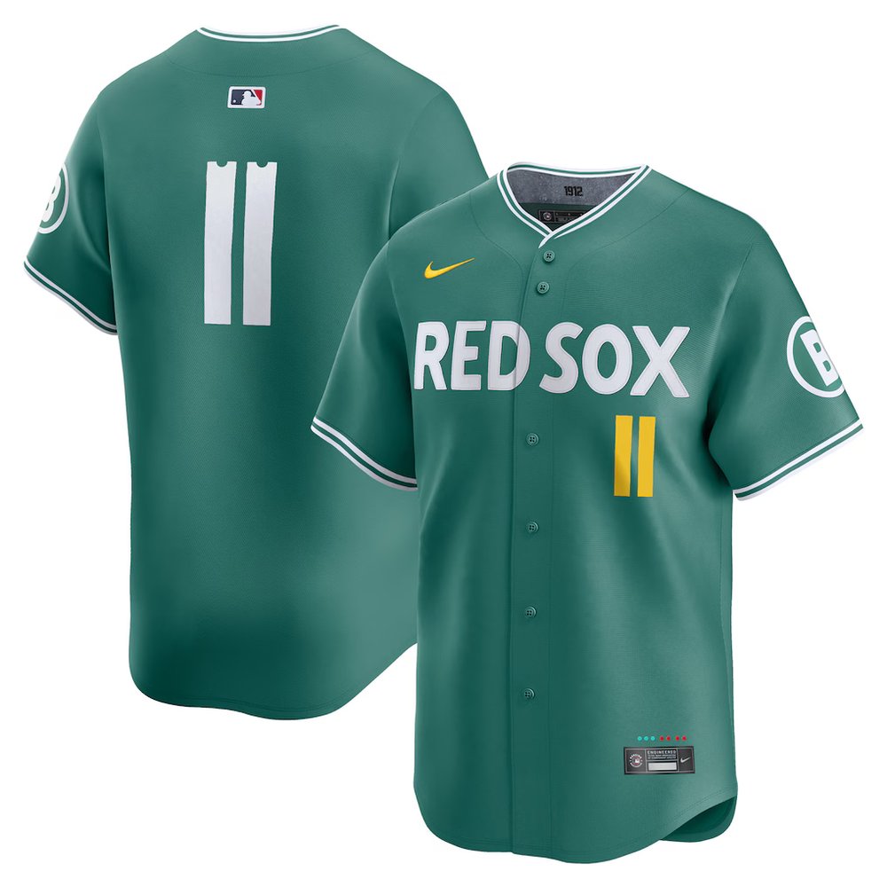 Youth Boston Red Sox #11 Rafael Devers Green 2025 City Connect Limited Player Jersey
