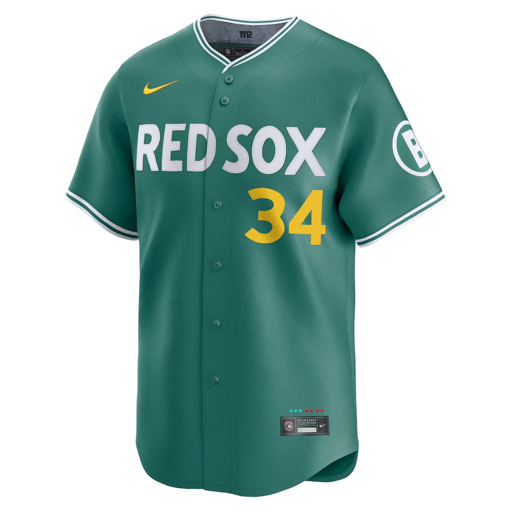 Youth Boston Red Sox #34 David Ortiz Green 2025 City Connect Limited Retired Player Jersey