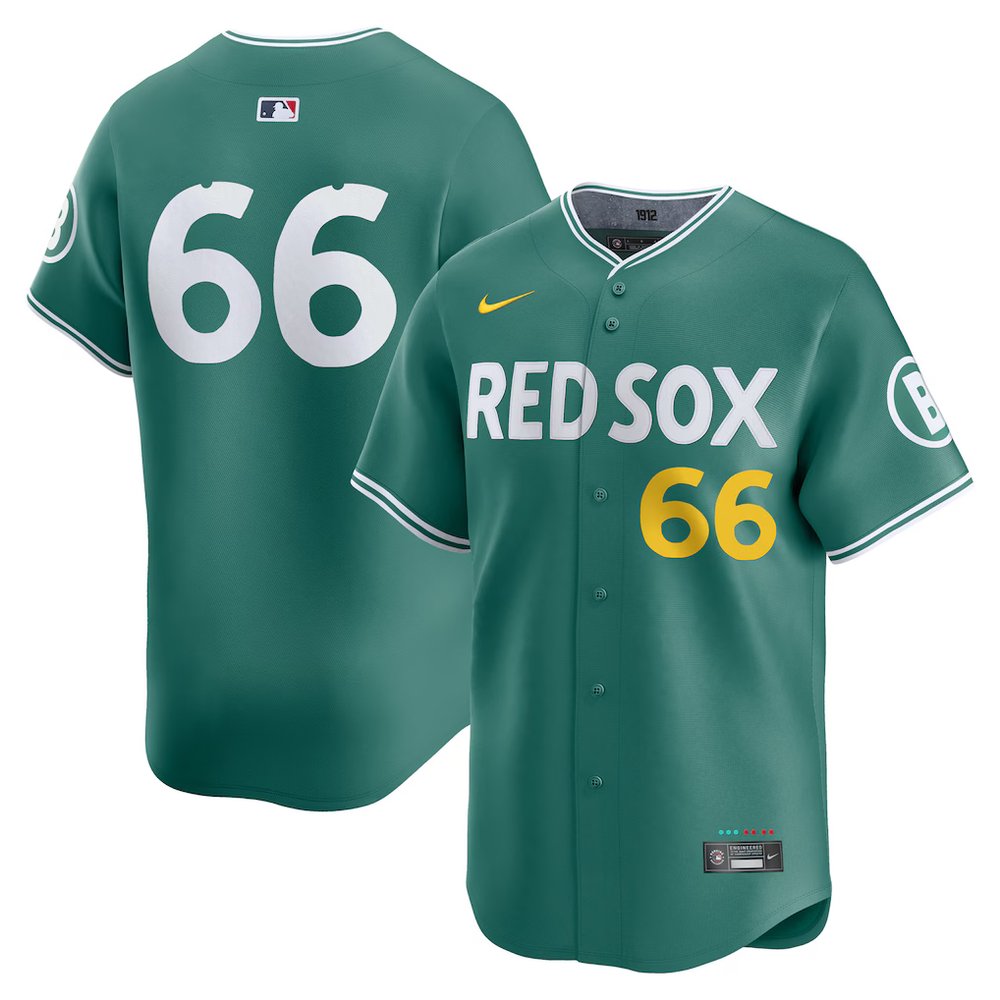 Youth Boston Red Sox #66 Brayan Bello Green 2025 City Connect Limited Player Jersey