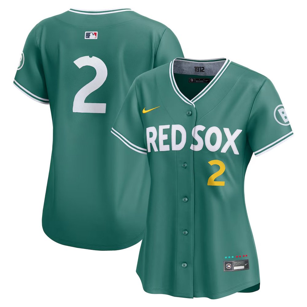 Women's Boston Red Sox #2 Alex Bregman Green 2025 City Connect Limited Player Jersey