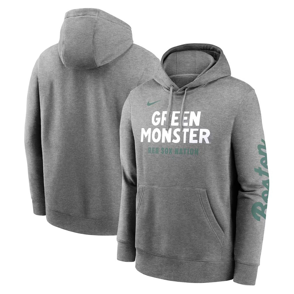 Men's Boston Red Sox Heather Charcoal 2025 City Connect French Terry Club Fleece Pullover Hoodie