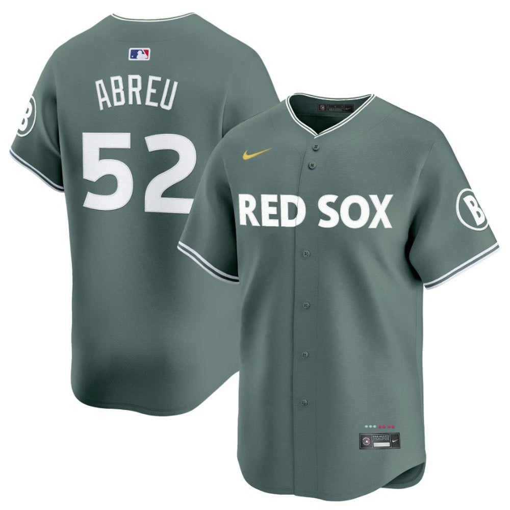 Men's Boston Red Sox #52 Wilyer Abreu Green 2025 City Connect Limited Player Jersey
