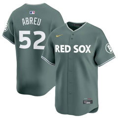 Men's Boston Red Sox #52 Wilyer Abreu Green 2025 City Connect Limited Player Jersey