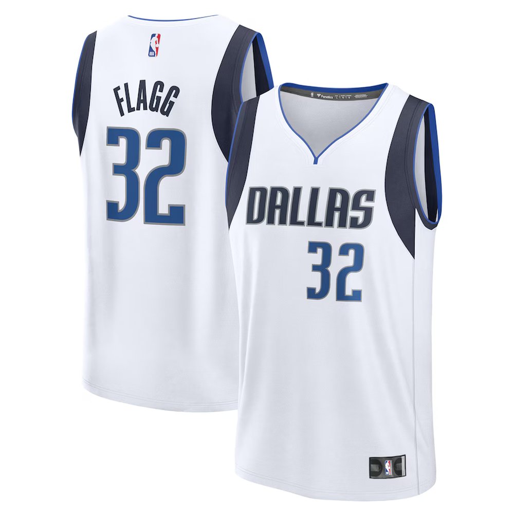 Youth Dallas Mavericks #32 Cooper Flagg Fanatics White 2025 NBA Draft First Round Pick Fast Break Replica Association Edition Jersey