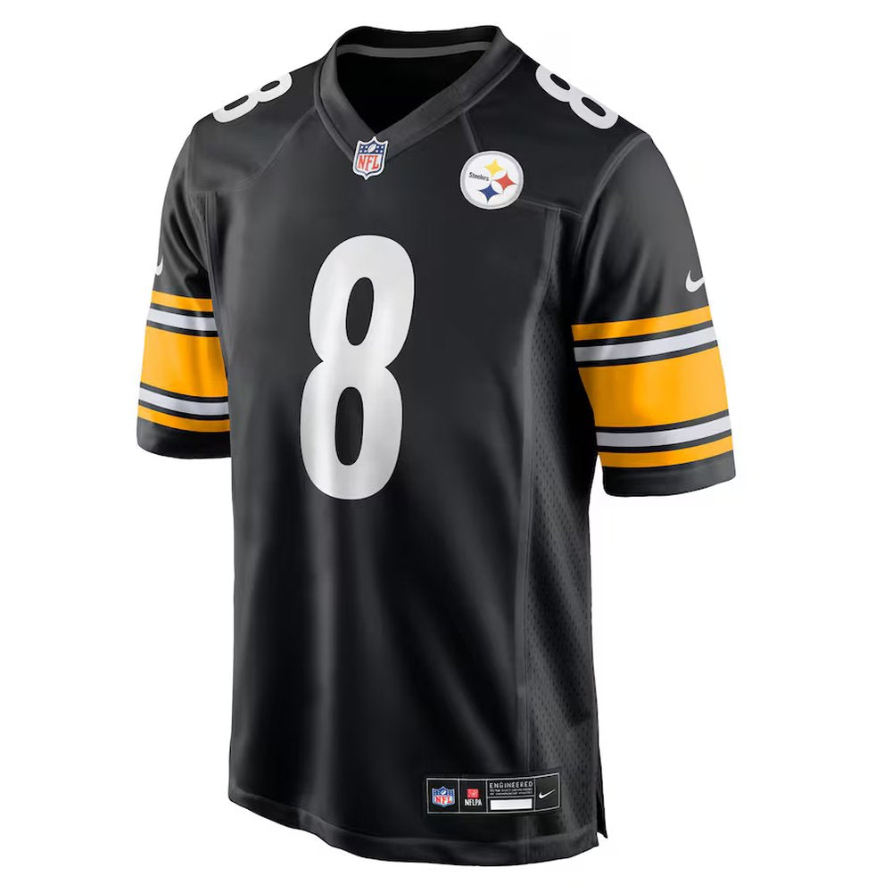 Youth Pittsburgh Steelers #8 Aaron Rodgers Black Game Jersey 