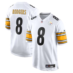 Youth Pittsburgh Steelers #8 Aaron Rodgers White Game Jersey 